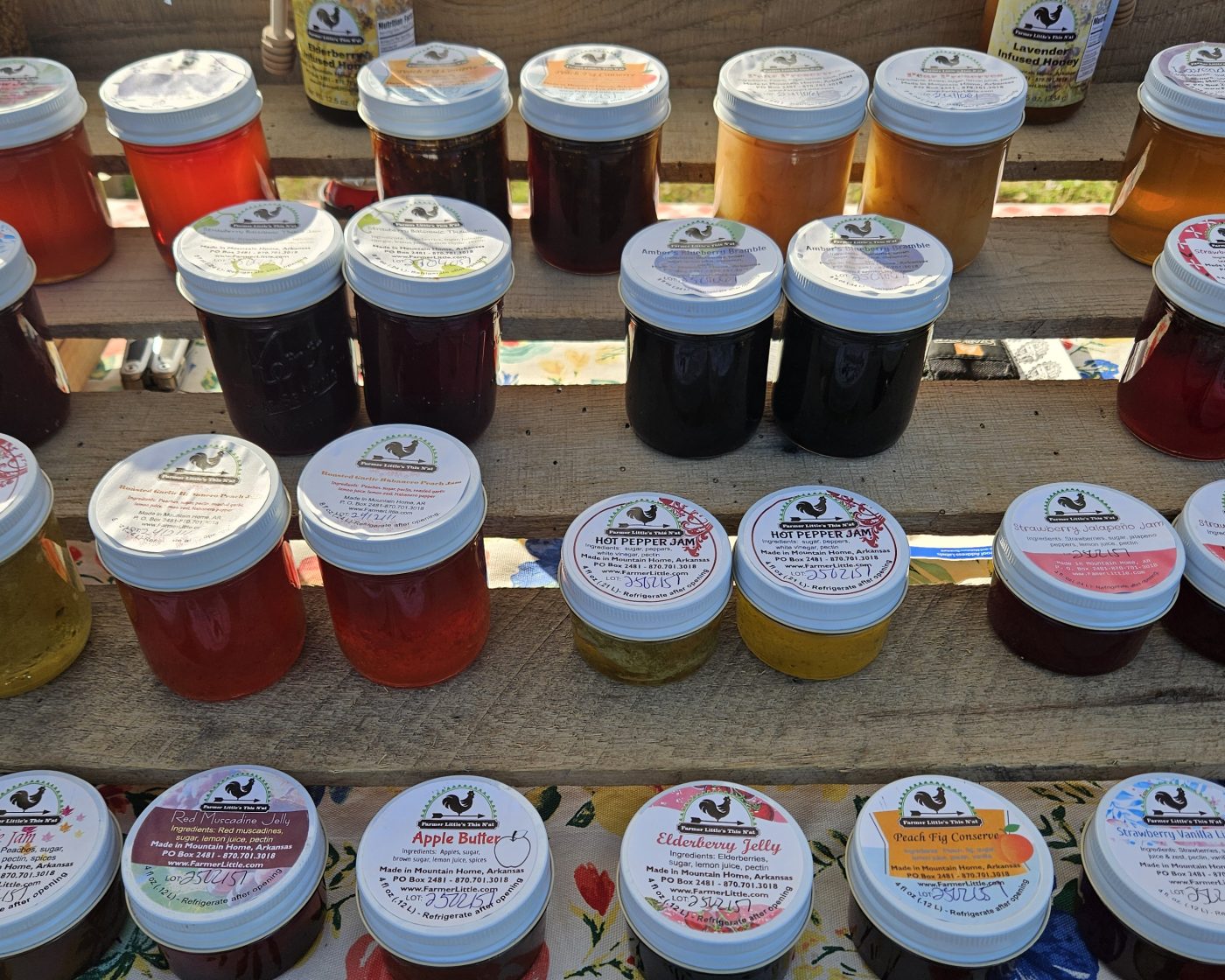 Jars of handmade jam and jelly