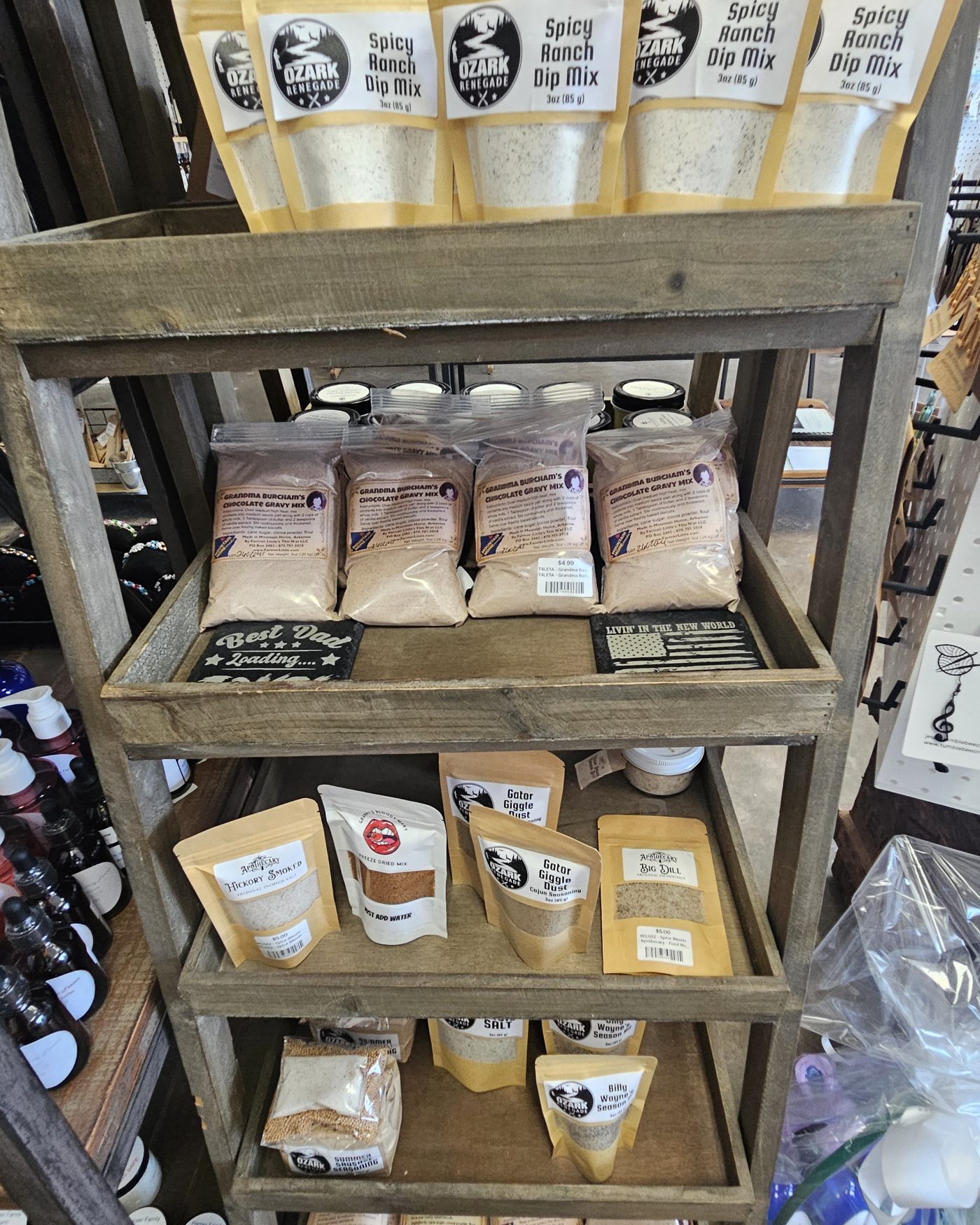 Consignment tagging station where items are priced and labeled